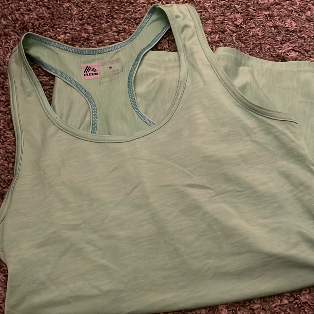 green tank top
